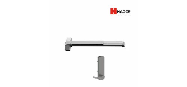 Hager 4514 Grade 1 Rim Exit Device - Passage Trim - August Lever