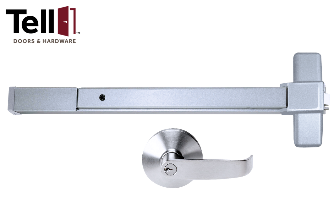 Tell 8300 Rim Exit Device with Entry Lever Trim