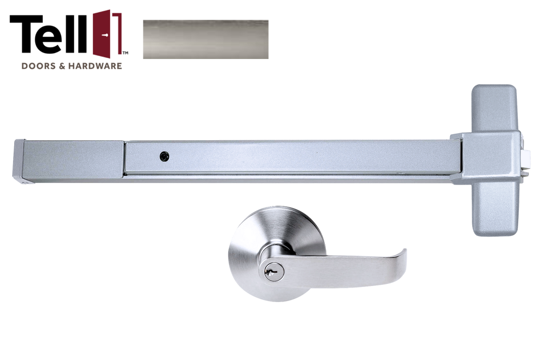 Tell 8300 Rim Exit Device with Storeroom Lever Trim