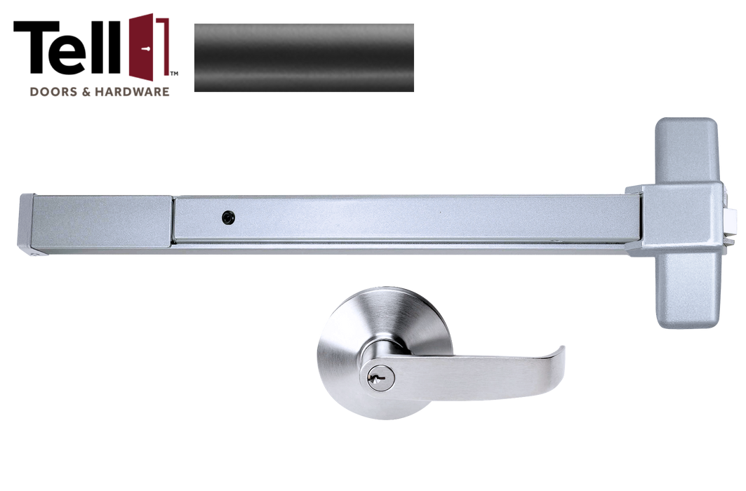 Tell 8300 Rim Exit Device with SFIC Entry Lever Trim