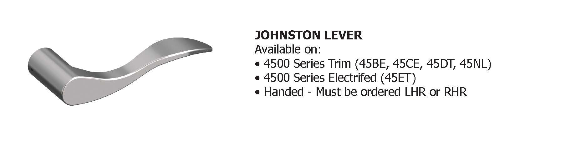 Hager 4514 Grade 1 Rim Exit Device - Passage Trim - Johnston Lever